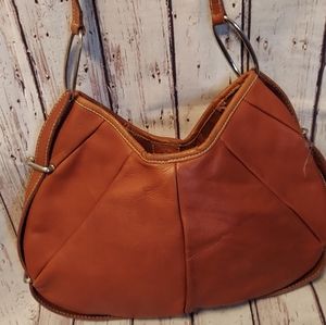 Leather shoulder bag